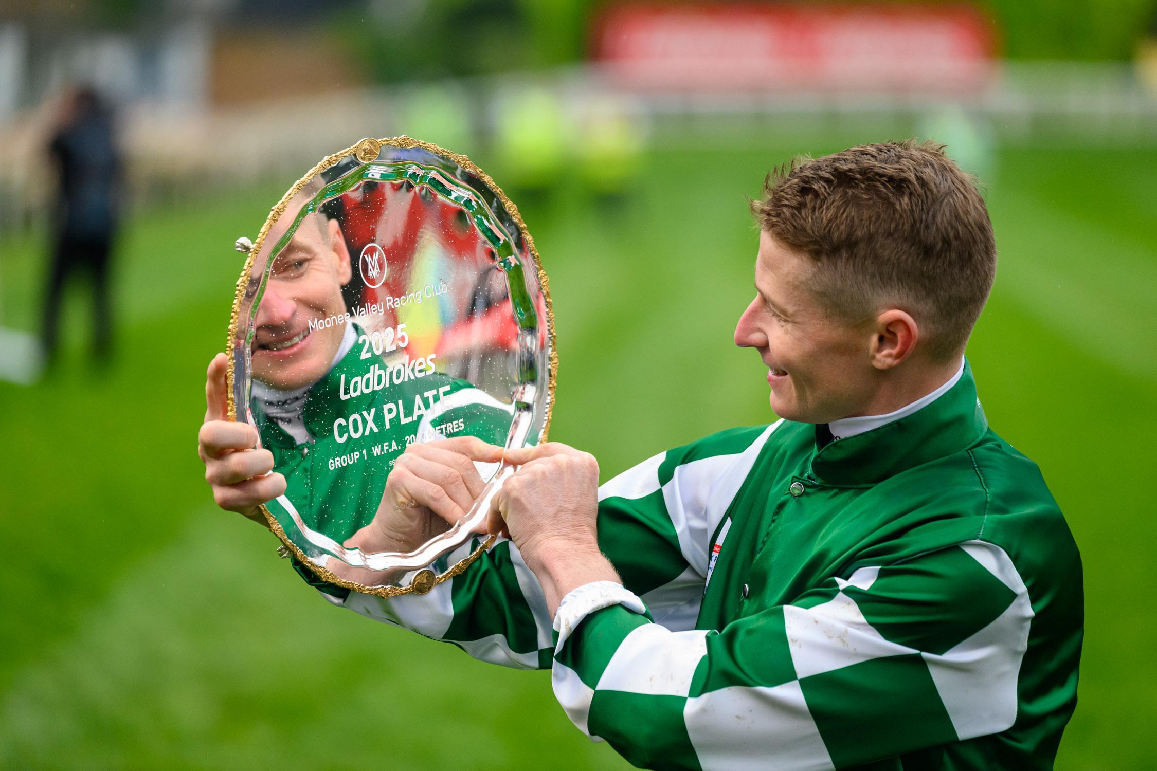 James McDonald is aiming for a fifth consecutive Ladbrokes Cox Plate victory