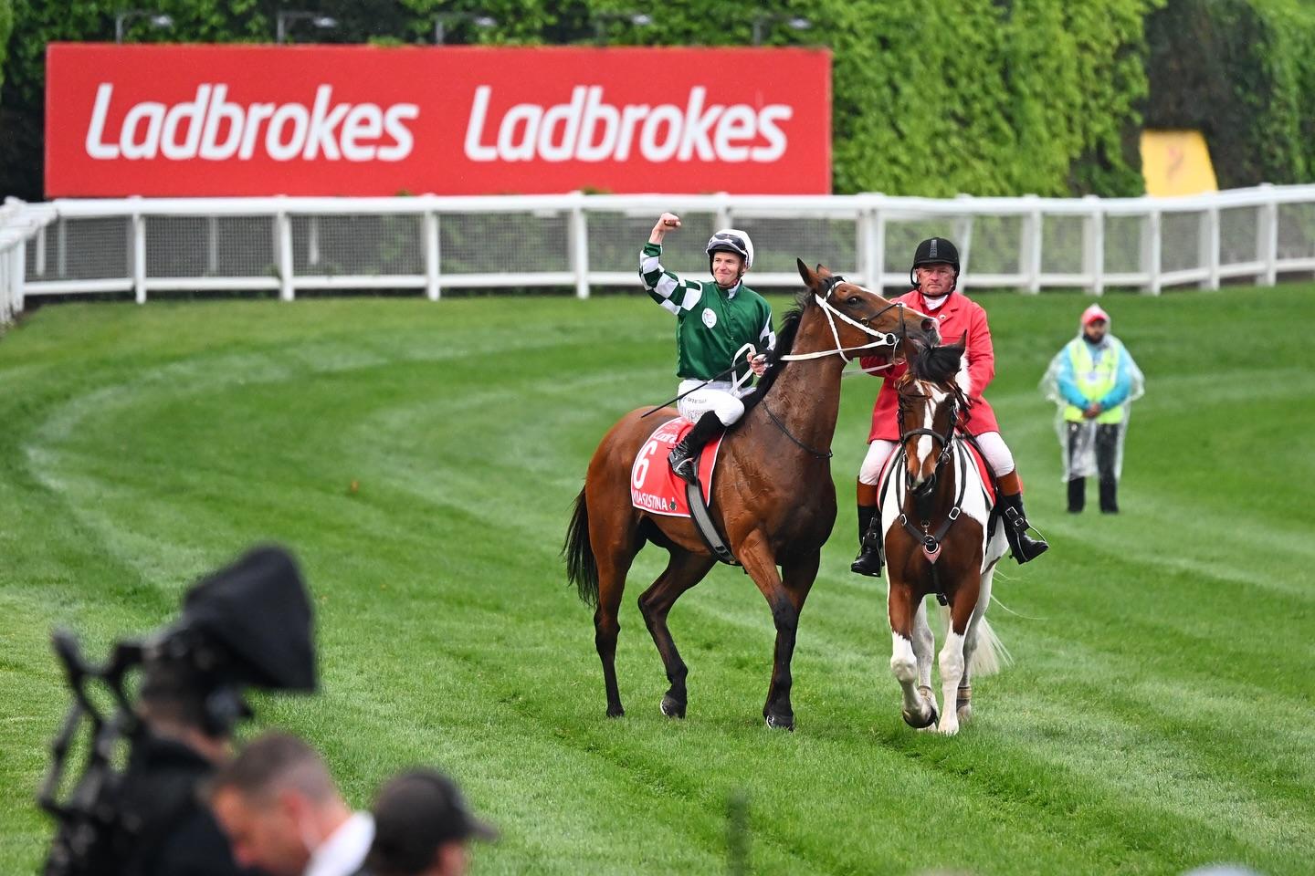 James McDonald riding 2025 Ladbrokes Cox Plate Champion - Via Sistina