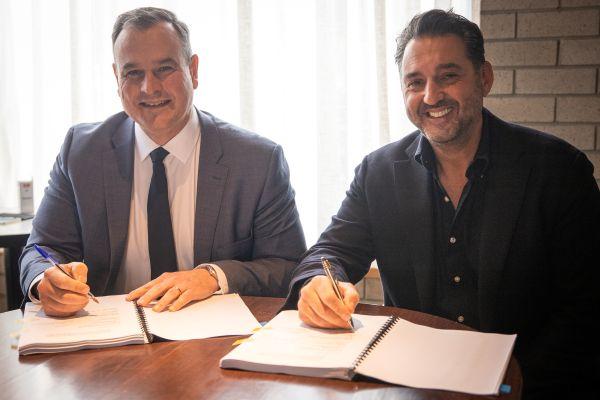 MVRC Chair Adam Lennen and Symal Group Managing Director Joe Bartolo