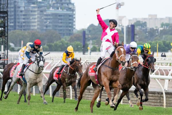 Cosmic Crusader wins the 2026 Ladbrokes Cox Plate (Image: Racing Photos)