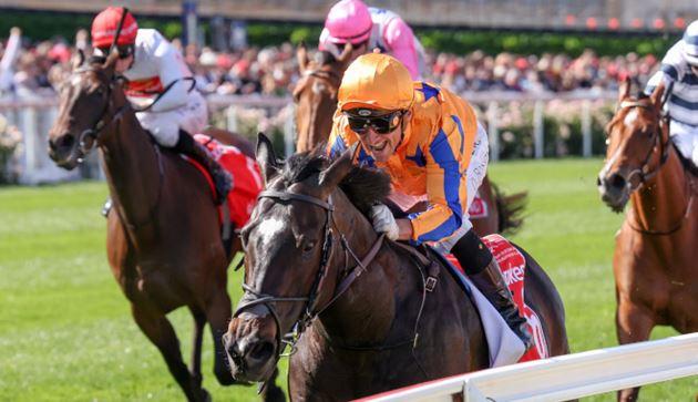 Imperatriz and Opie Bosson kick clear to win the G1 Manikato Stakes at The Valley. (Image: Racing Photos)