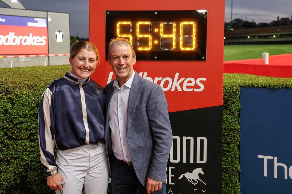 Hannah Edgley and Steven King won Heat 8 of the Ladbrokes 55 Second Challenge